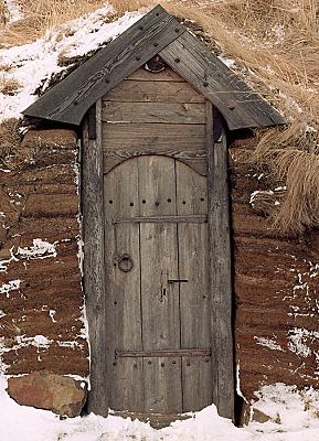 Viking house front door