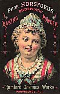 Horsford baking powder label